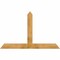 Ekena Millwork Portland Rough Sawn Timber Gable Bracket, Western Red Cedar, 72"W x 45"H x 4"D x 6"F, 15/12 Pitch GBW072X45X0406POR00RWR - alternate 1